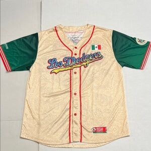 LA DODGERS BASEBALL JERSEY MEXICAN HERITAGE NIGHT SIZE XL
